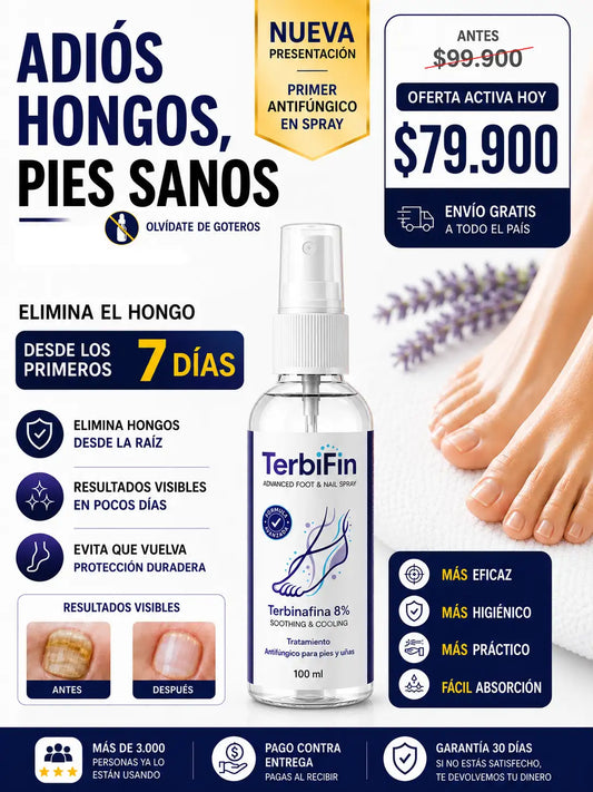Terbifin – Spray Antifúngico Avanzado para Pies y Uñas (100 ml)